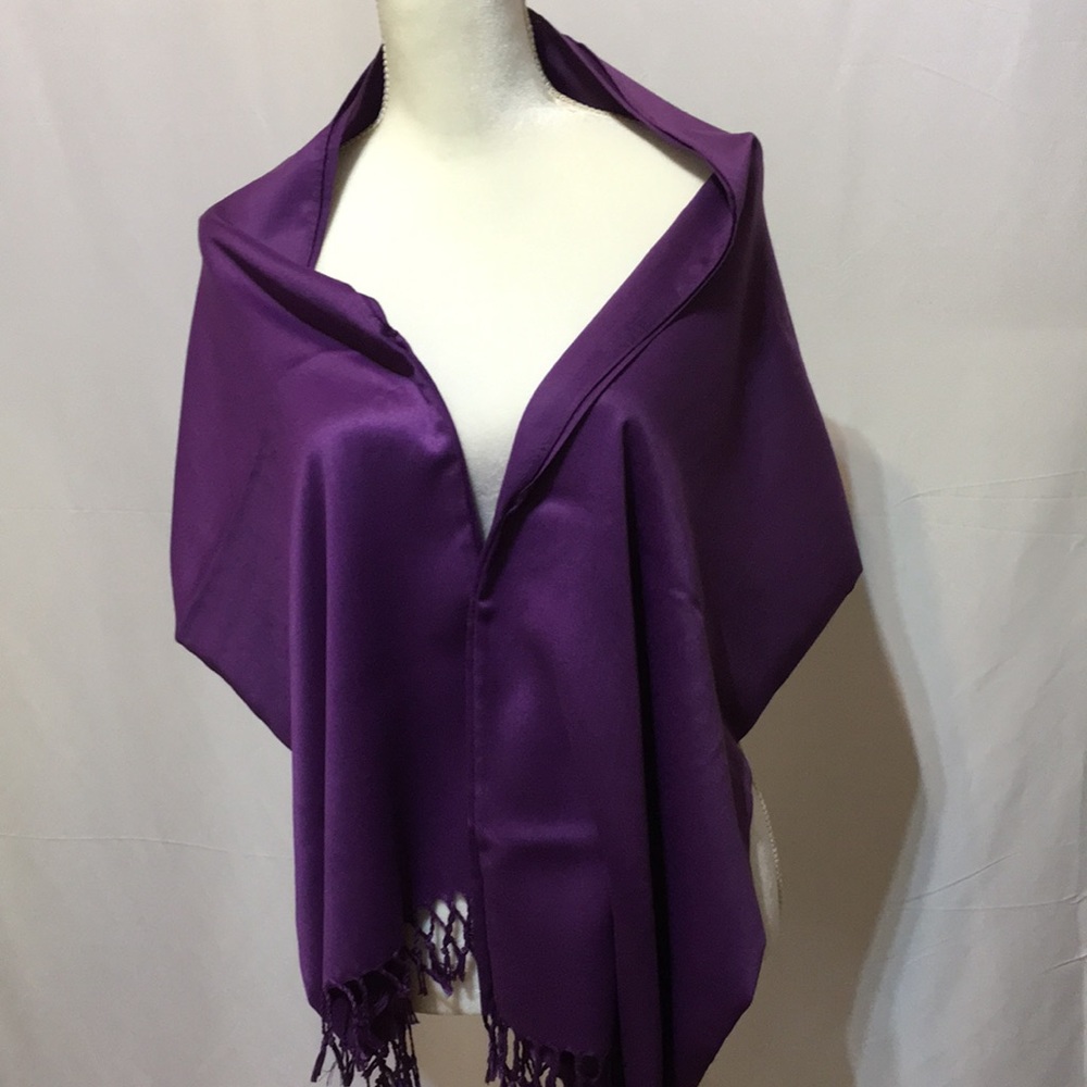 FOR YOUR EASE ONLY PURPLE TASSELS SCARF